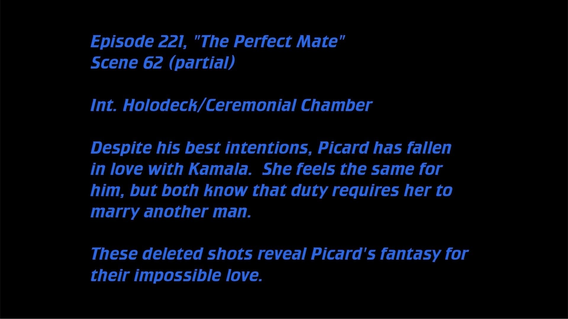 Deleted Scenes: SE21 - The Perfect Mate