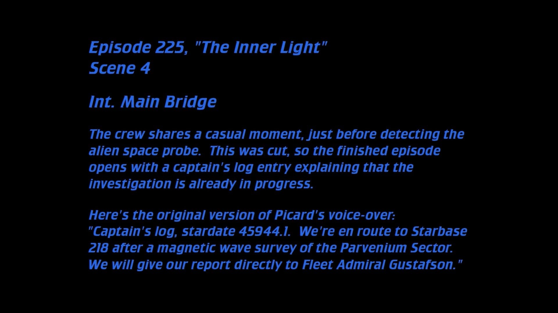 Deleted Scenes: SE2 - The Inner Light