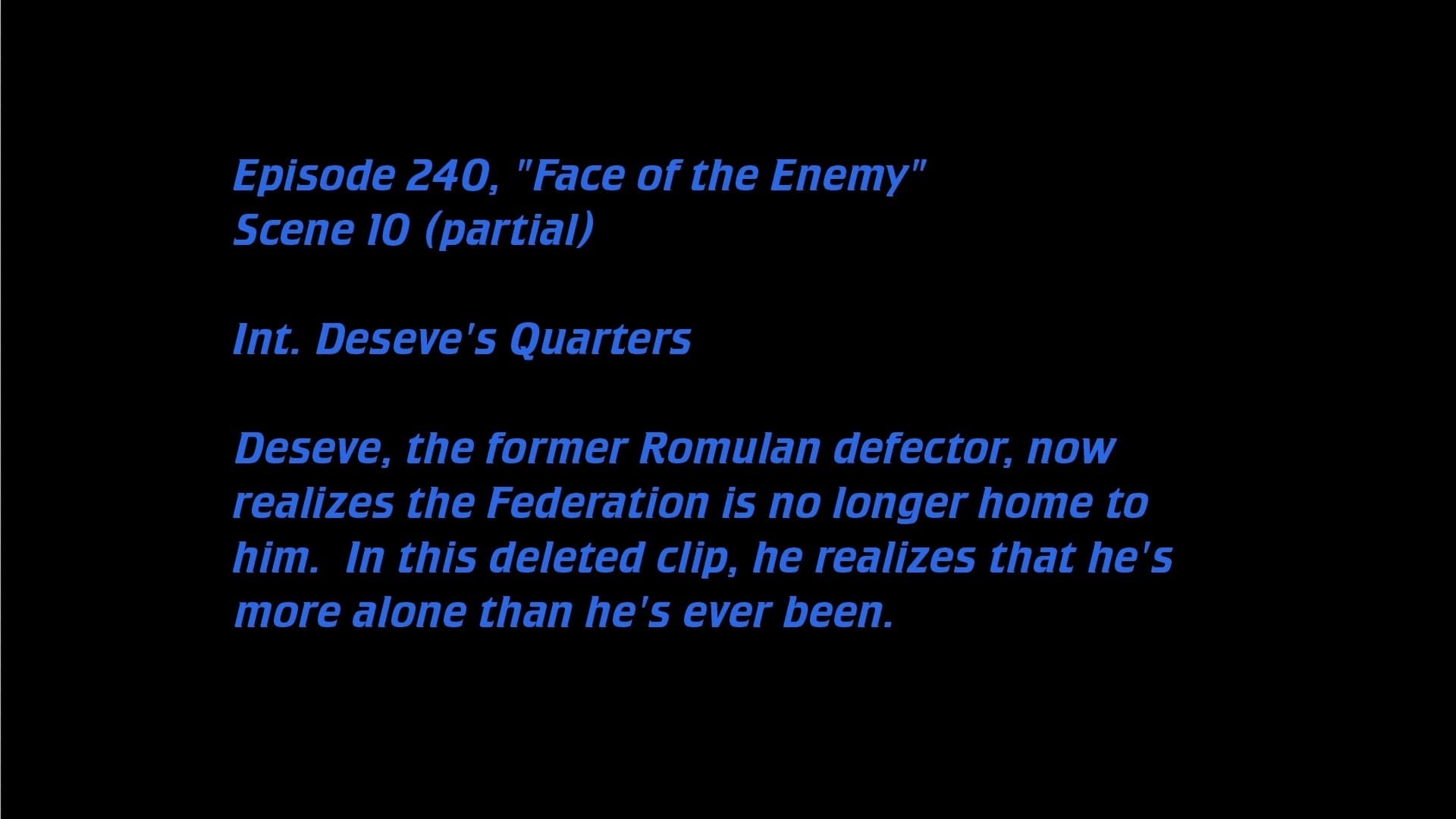 Deleted Scenes: S6E14 - Face of the Enemy