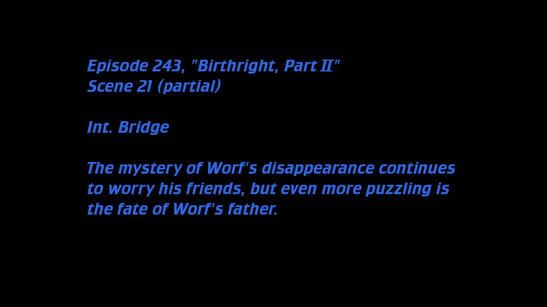 Deleted Scenes: S6E17 - Birthright, Part II
