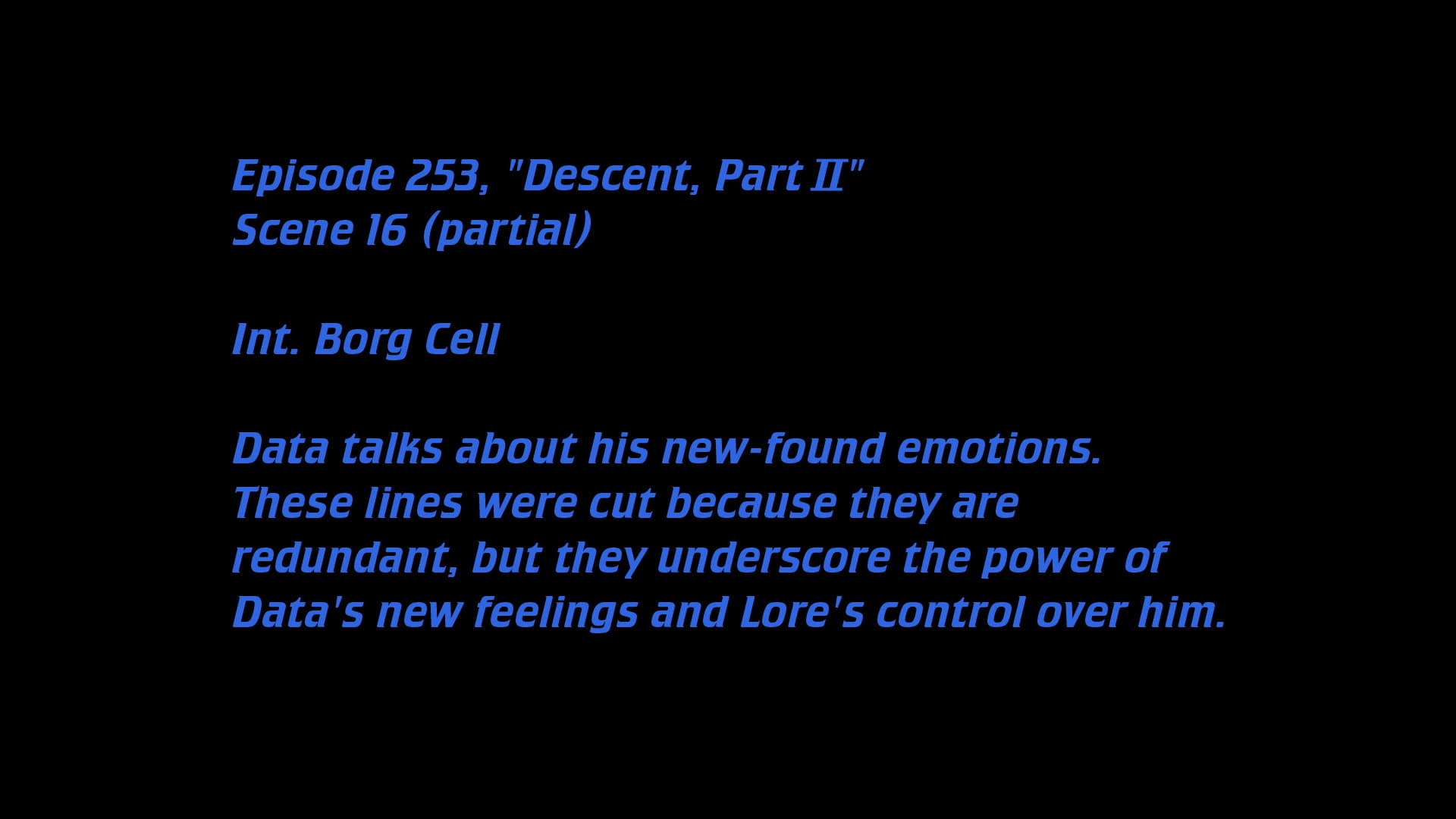 Deleted Scenes: S7E1 - Descent (2)