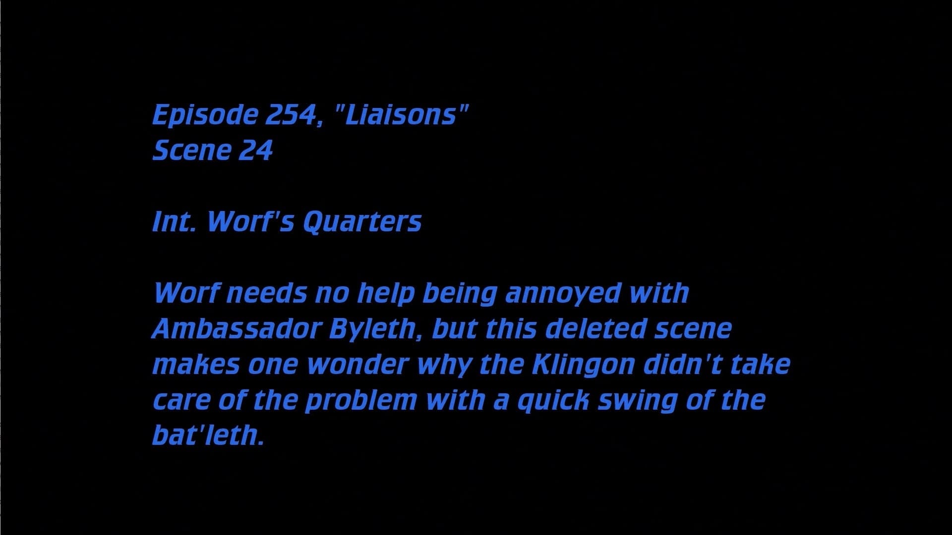 Deleted Scenes: S7E2 - Liaisons