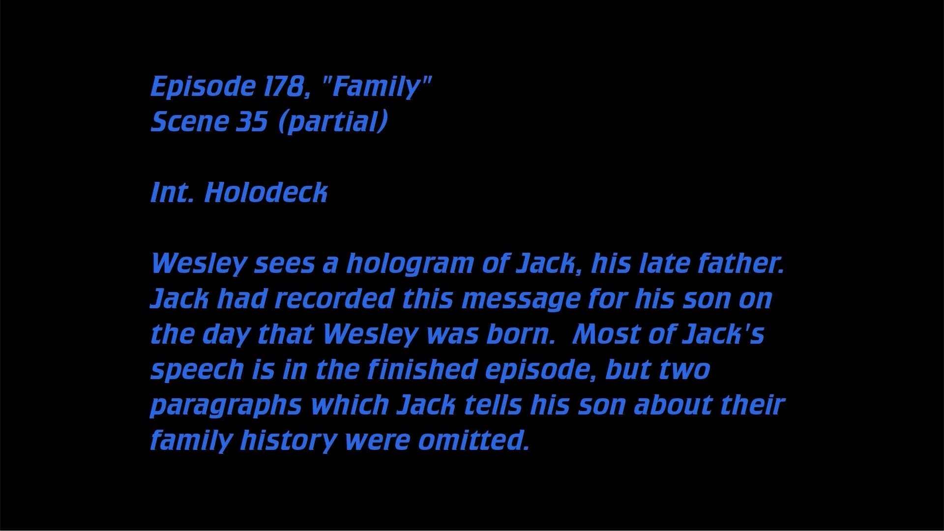 Deleted Scenes: S4E2 - Family