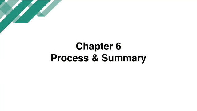 Capítulo 6 - Proceso y resumen