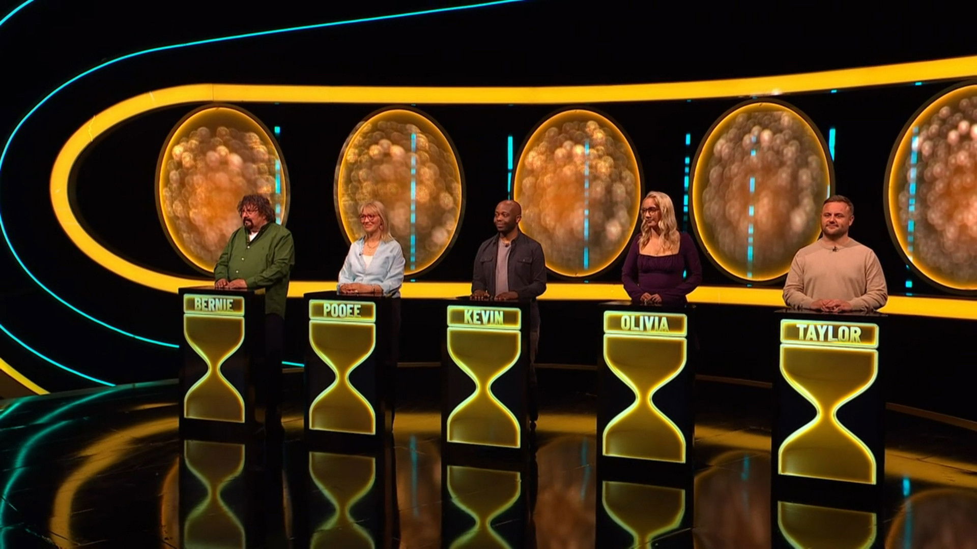 Bernie, Pooee, Kevin, Olivia Taylor