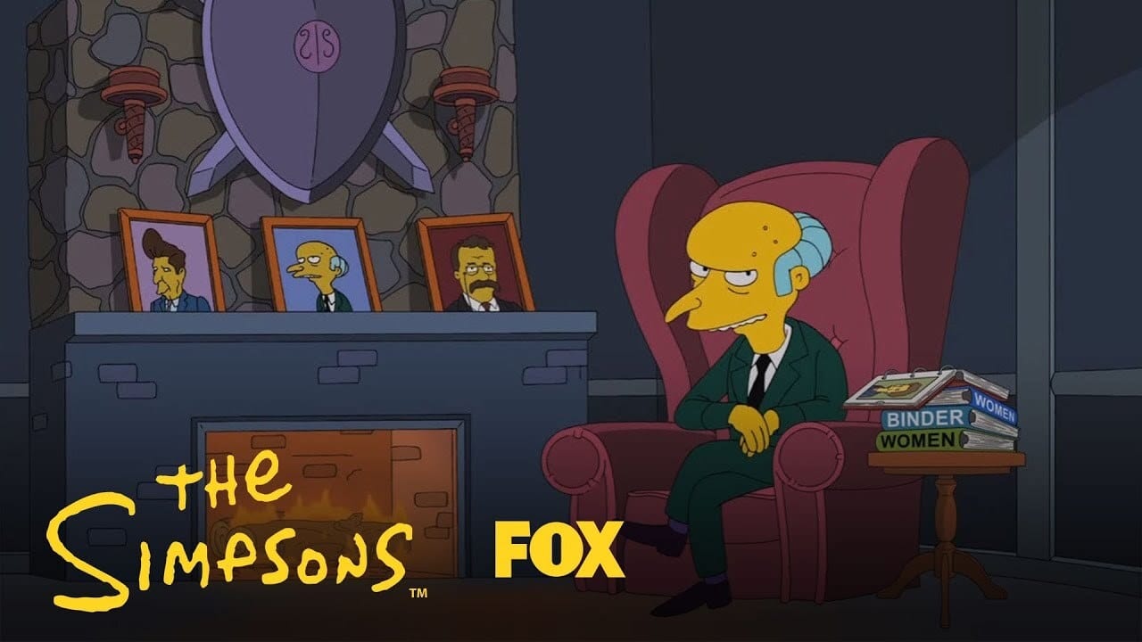 Mr. Burns Endorses Romney