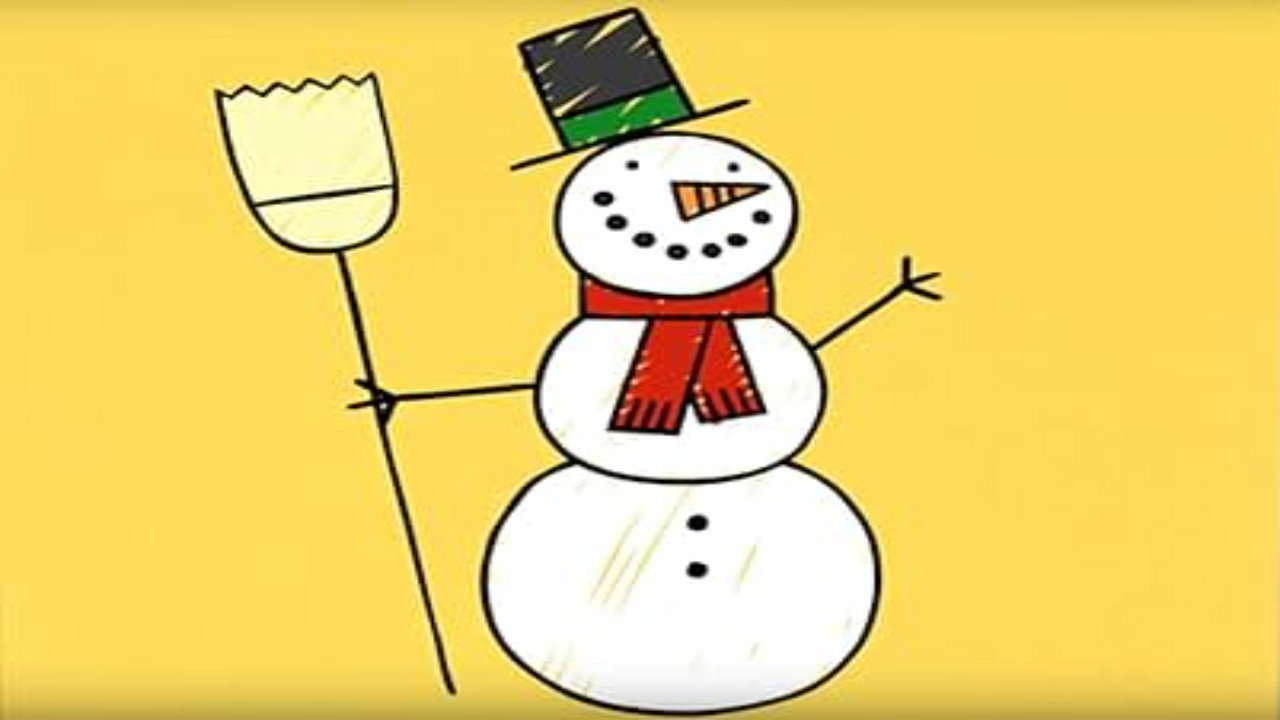 Cómo dibujar un muñeco de nieve
