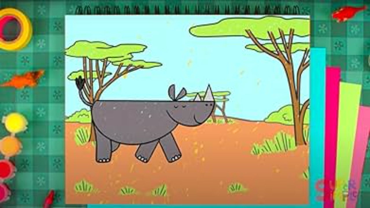 Cómo dibujar un rinoceronte