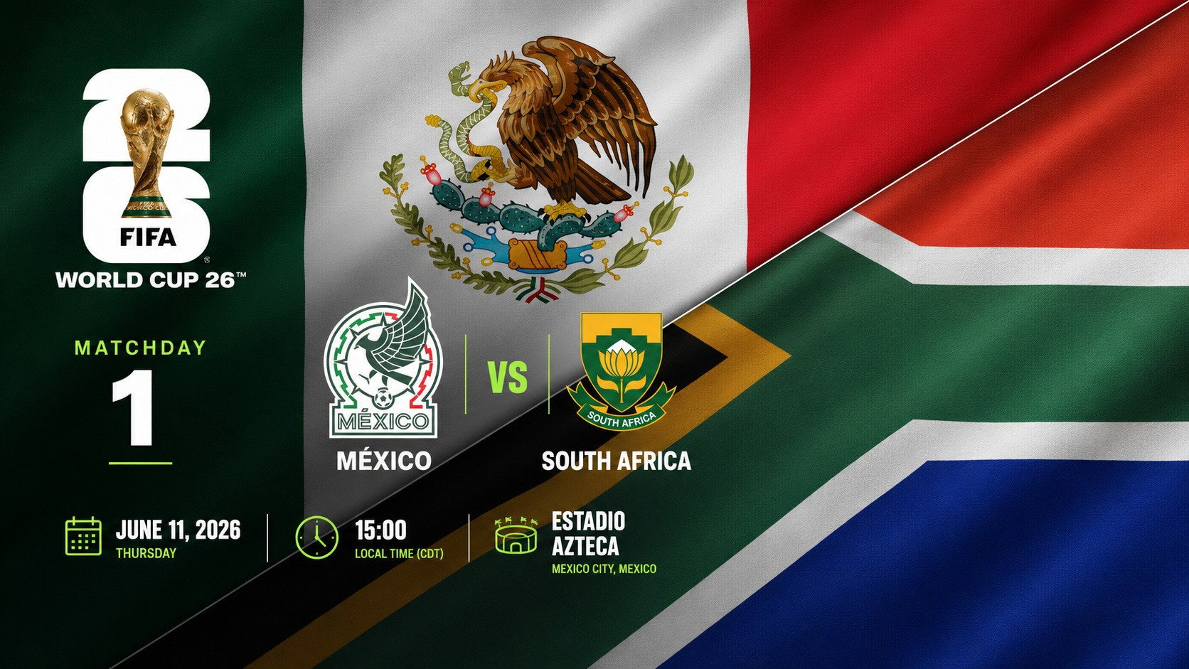 Grupo A: México contra Sudáfrica