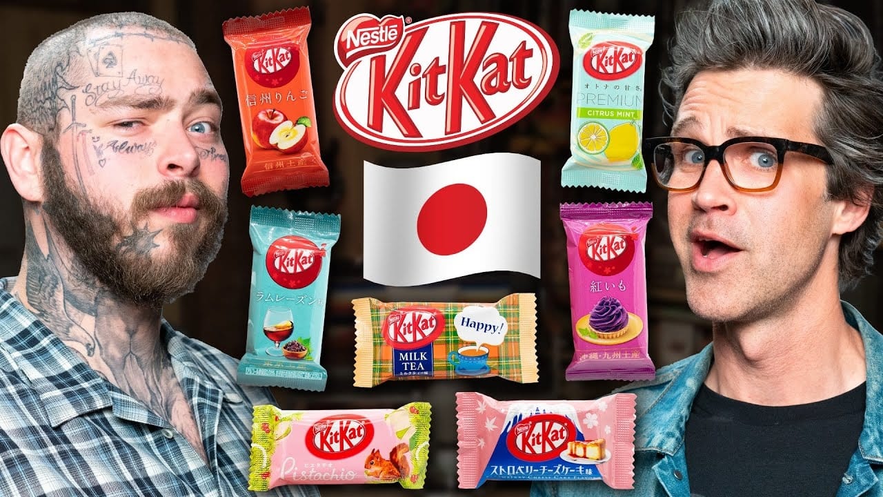 Guess The Japanese Kit Kat Flavor ft. Post Malone - Good Mythical More