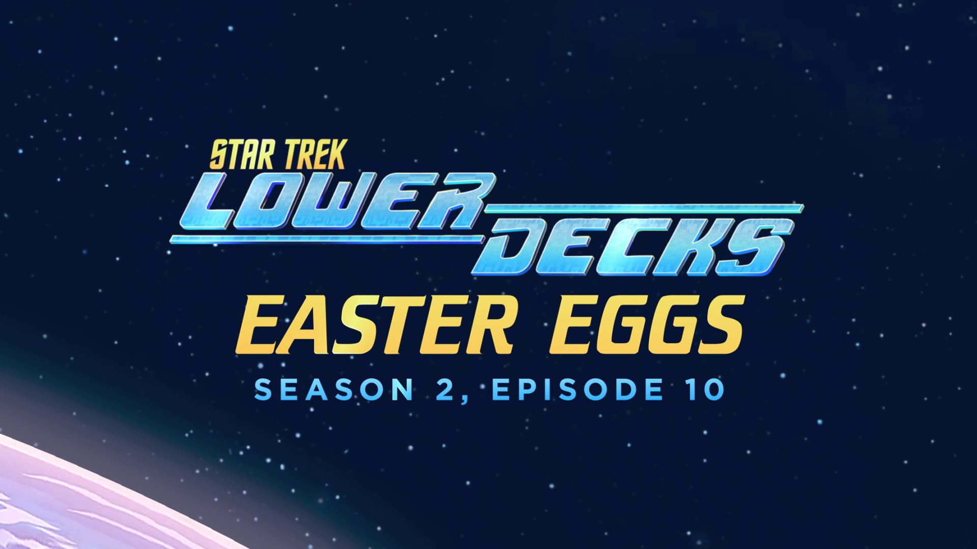 Easter Eggs - Season 2, Episode 1