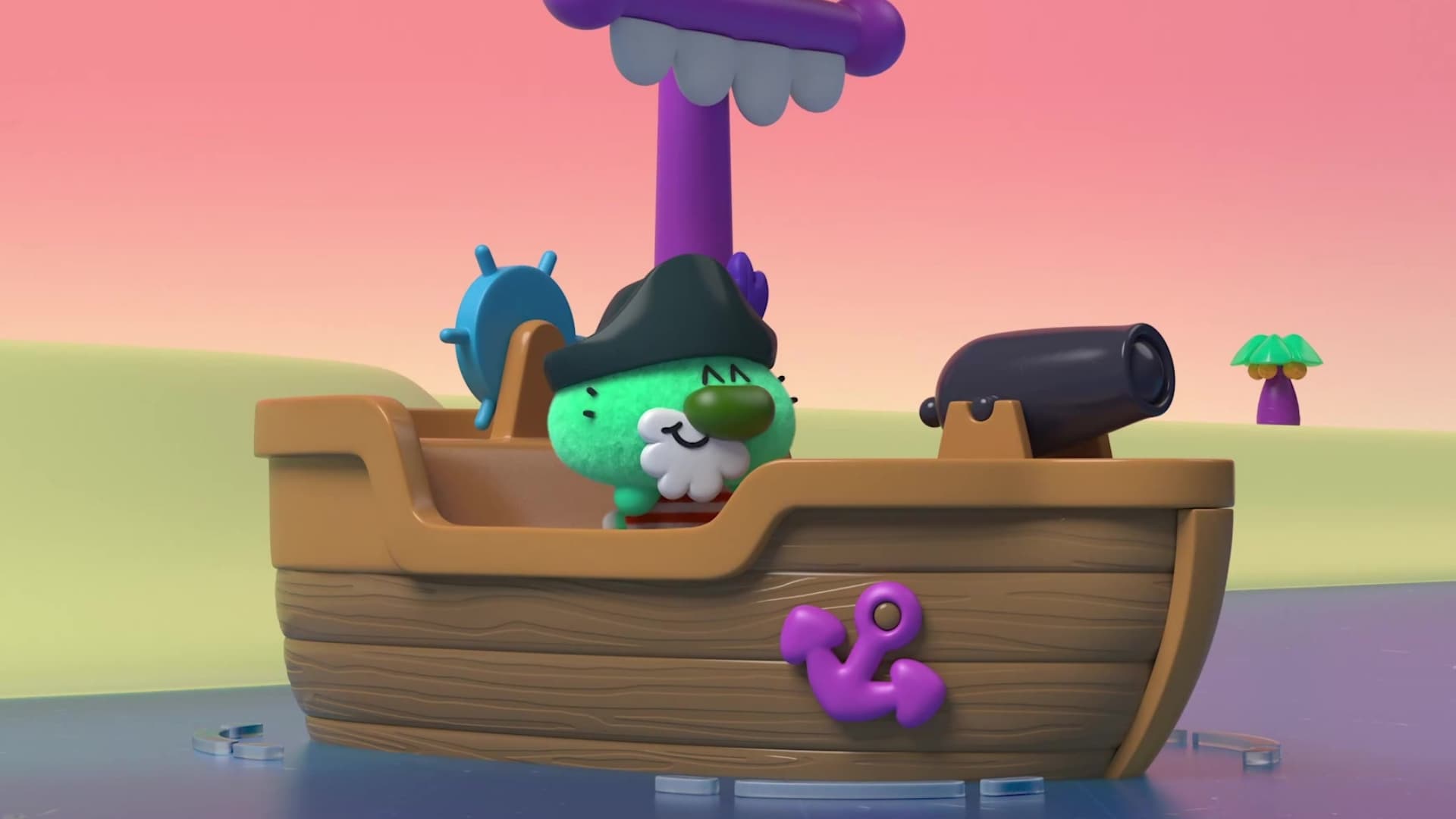 En forma de barco